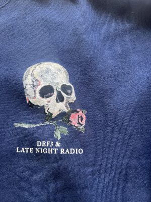 “90’s Drop – XL – Blue ” Def3 & Late Night Radio – “W&F Crewneck Sweatshirt (Front & Back Image) - Image 4